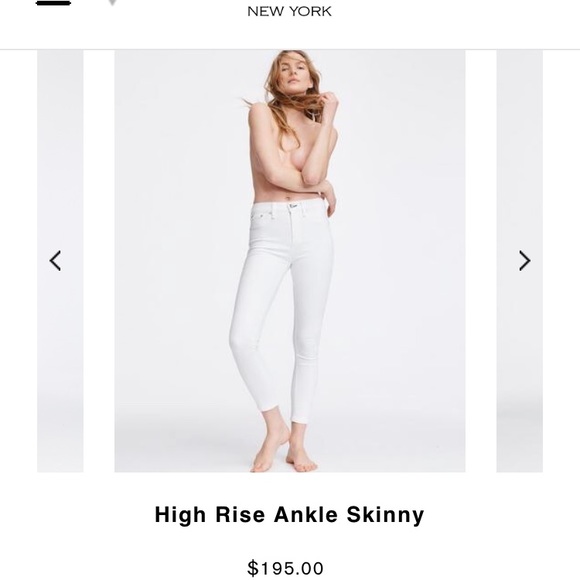 rag & bone Denim - NWT rag & bone white high rise skinny jeans